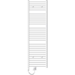 ECD Germany Badkamerradiator elektrisch met verwarmingselement 900W - 500 x 1800 mm - wit - gebogen met zijaansluiting