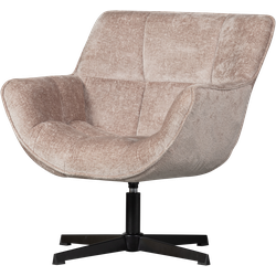 WOOOD Wibo Draaifauteuil - Chenille - Taupe - 94x71x83