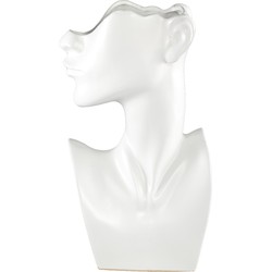 PTMD Jolie White ceramic pot elegant woman shape L