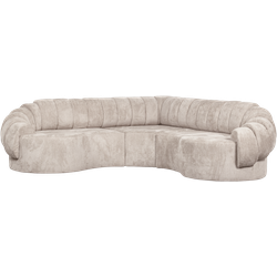 BePureHome Croissant Hoekbank - Polyester - Naturel - 83x260x260