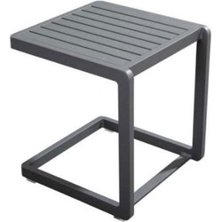 Hokan lounger side table 40x40cm. alu dark grey