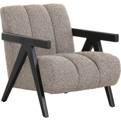 Fauteuil Bruin Stof - Zithoogte 32cm - 83x68x76cm - Florence