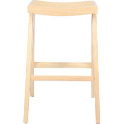 Barkruk Naturel Rotan - Zithoogte 75cm - 45x32x75cm - Jules - Set van 2