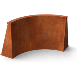 Fronta Keerwanden cortenstaal binnenbocht L50 x B50 x H20 cm