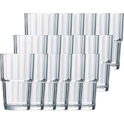 18x Drinkglazen/waterglazen transparant Norvege 270 ml - Drinkglazen