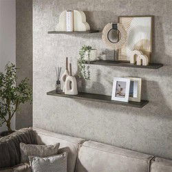 Hoyz Collection - Wandschap Ferro- Brons Antiek- Set van 3