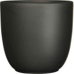 MiIca Decorations Plantenpot - zwart - keramiek - mat - 19.5/18.5cm - Plantenpotten