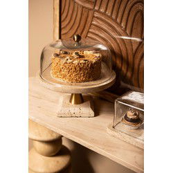 PTMD Opbergbox Lyron - 23x23x27 cm - Glas - Naturel