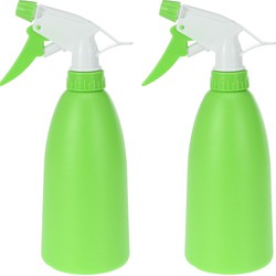 2x Waterspray plantensproeier groen 480 ml - Plantenspuiten