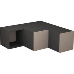TV-hoekmeubel met 2 laden en 1 vak L90 cm - Compact