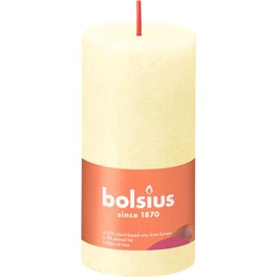 Rustiek stompkaars shine 100/50 butter yellow - Bolsius