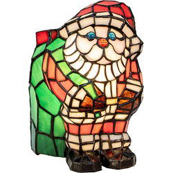 Lumilamp Tafellamp Kerstman Meerkleurig Glas