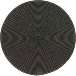 Unique Living - Placemat Daisy - Rond - Rotan - Zwart - Ø 38cm