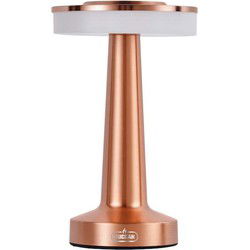 Buccan - Dumbbell tafellamp Nova - Rosegoud - 3 lichtstanden en touchpanel