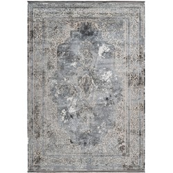 Luxury Picasso Elysee Vloerkleed - Laagpolig Luxe Tapijt - Soft Fluweel - Zilver- 240x330 CM