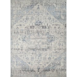 Vintage Oosters Tapijt LYA - Ivoor/Blauw - 160x213 cm