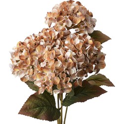 Clayre & Eef Kunstbloem Hortensia 45 cm Beige Kunststof Kunstplant