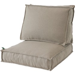 2L Home & Garden Loungekussenset Metro Lounge Beige - 2 delig