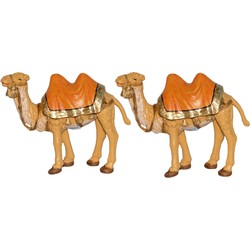 3x stuks kamelen beeldjes 12 cm dierenbeeldjes/kerststal beeldjes - Beeldjes