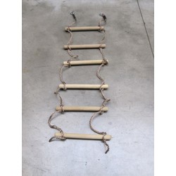 Strickleiter mit 6 Sprossen Durchm. 3,5x40 cm Länge 220 cm PP-Seil - Hermic