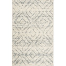 Safavieh Modern Indoor Woven Area Rug, Adirondack Collection, ADR131, in Ivory & Light Blue, 91 X 152 cm