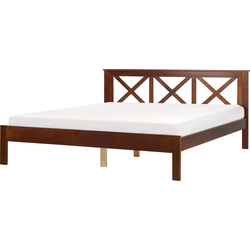 TANNAY  - Tweepersoonsbed - Donkerhout - 180 x 200 cm - Dennenhout