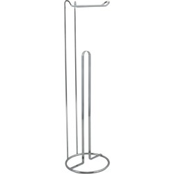 MSV Wc/toiletrolhouder reservoir - metaal - zilver - 54 cm - Voor 4/5 rollen - Toiletrolhouders