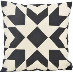 Sierkussen Black Aztec | 45 x 45 cm | Katoen/Linnen