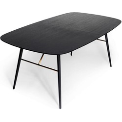 Dawn Ext. Dining table black oak