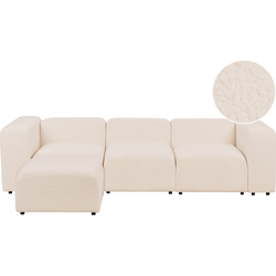 FALSTERBO - Modulaire driezitsbank met ottomaan - Lichtbeige - Bouclé
