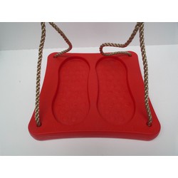 Voetschommel 36x36x4 cm pp-touw rood