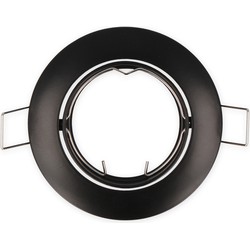 LEDline Inbouwspot, Rond, Aluminium, Kantelbaar, Mat Zwart