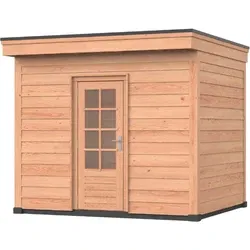 Douglas DIY overkapping, 300 x 250, met schuur en achterwand, Westwood