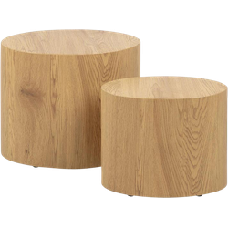 Rosanne houten salontafels naturel - set van 2