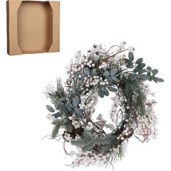 House of Seasons Hardy Kerstkrans - Ø40 cm - Groen