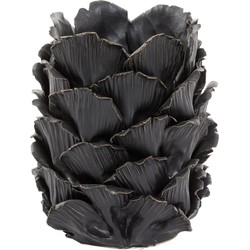 Windlicht Tapanui - Zwart Hout - Ø14cm