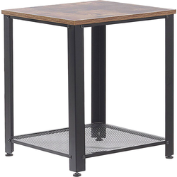 Beliani ASTON - Bijzettafel-Donkere houtkleur-Vezelplaat