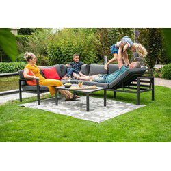 Lexington loungeset - met ligbedfunctie-6-persoons-carbon black