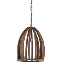 Light&living Hanglamp Ø38x46 cm HARANKA hout chocolade bruin