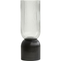 Nordal RIVA vaas kandelaar glas zwart 36 cm