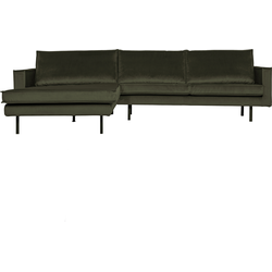 BePureHome Rodeo Chaise Longue Links - Velvet - Green Hunter