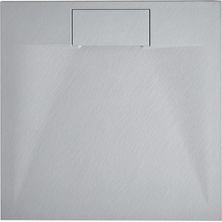 AZZURRO - Douchebak - Grijs - 90 x 90 x 3 cm - SMC (kunststof)