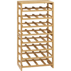 Wijnrek/flessenrek 8 lagen - bamboe hout - 45 x 24 x 89 cm - Wijnrekken