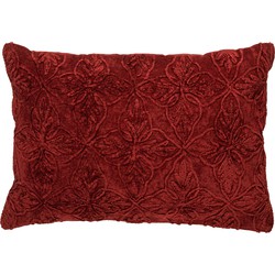 Dutch Decor AMAR - Kussenhoes 40x60 cm - 100% katoen - bloemen design - Merlot - rood - Dutch Decor