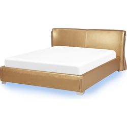 PARIS - Waterbed LED - Goud - 140 x 200 cm - Leer