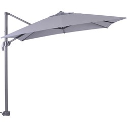 Garden Impressions Zweefparasol Hawaii S 250x250 - donker grijs - licht grijs