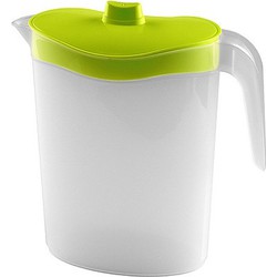 Hega Hogar Waterkan/sapkan - groen deksel - 2,5L - 11 x 26 cm - Schenkkannen
