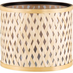 Bamboo Lampenkap - Cilindrisch - Beige - Boheemse stijl - ø20 x 17 cm - E27 fitting - Ontworpen voor tafellampen en Pendellamp - Ontworpen voor woonkamer en eetkamer