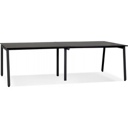Dubbele bureaubank AMADEUS 280x140x745 cm Zwart