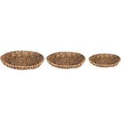 Clayre & Eef Opbergmand Set van 3  Ø 40 cm Bruin Rotan Rond Mand